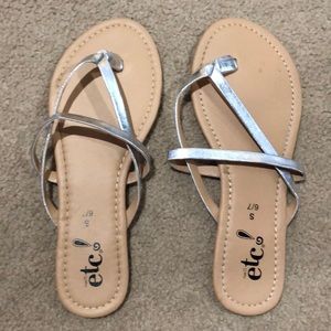 Silver sandals
